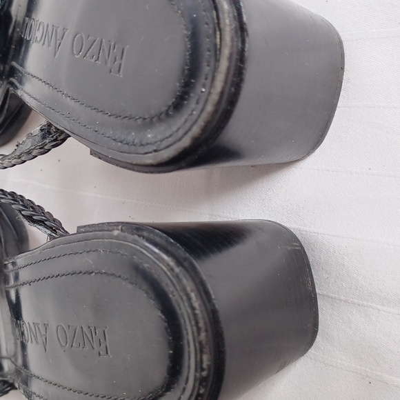 Enzo Angiolini "Elson" Leather Block Heel Mule Style Sandal- Sz. 7 - Picture 6 of 11